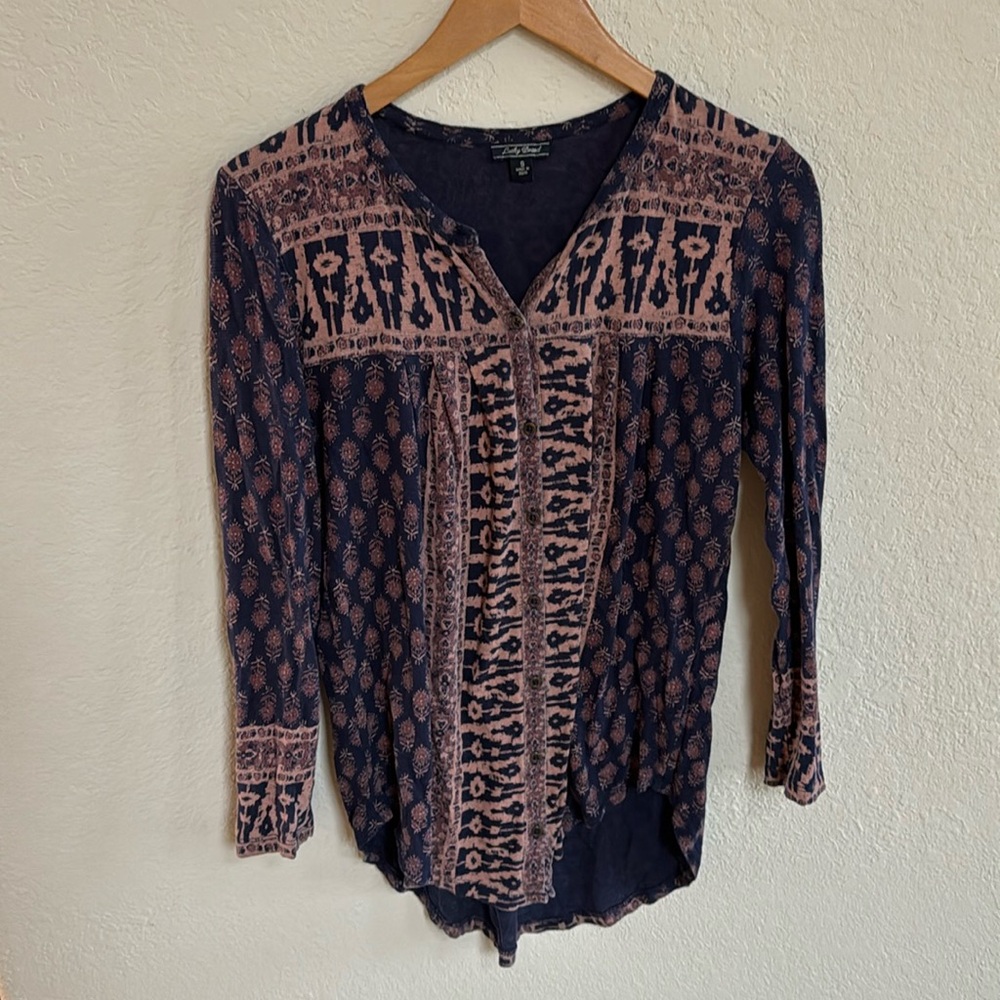 Boho Lucky Brand Button Down Shirt